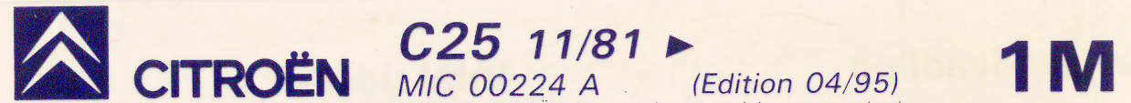 MIC00224A Catalogue pièces rechange Citroën C25 11/81► 04/95